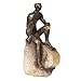 Produktbild Tolle repräsentative Motto Figur ' Denker ', Skulptur und Kunstobjekt, Modell, Thinking ON The Rock, bronzefarbenes Finish, Maße 22 x 11 x 9 cm, Deko-Objekt und Geschenkartikel