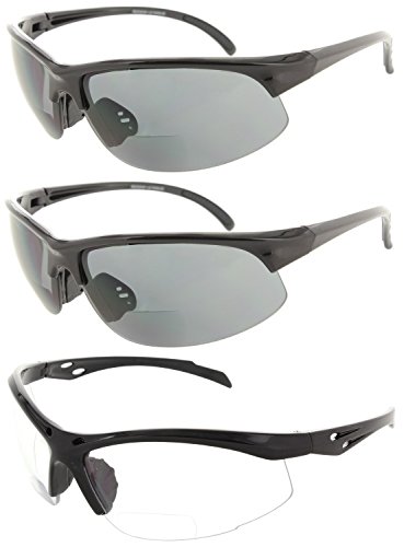 Fiore 3 Pack Or 1 Pack Bifocal Sports Sunglasses Wrap Around Sun Readers For Men And Women Uv Protection #TOP8