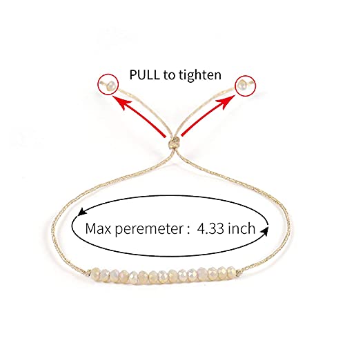 Elegance 11 designs Natural Crystal Friendship Bracelet Best Friend Bracelets Adjustable for Couple Family Women Friendship gifts 2PC2