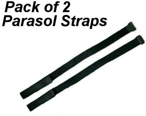 Securing Straps For Parasol Pack of 2 Nylon Hook and Loop Deck Umbrella Fasten - 4