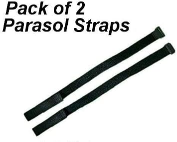 Securing Straps For Parasol Pack of 2 Nylon Hook and Loop Deck Umbrella Fasten