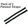 Securing Straps For Parasol Pack of 2 Nylon Hook and Loop Deck Umbrella Fasten