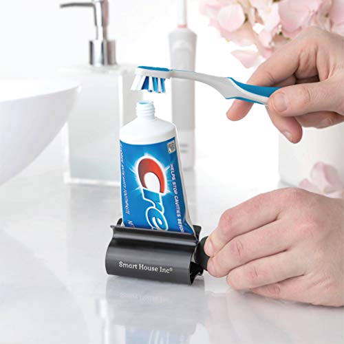Image of Toothpaste Squeezer Tube Roller Stainless Steel Tube Squeezer Rollers, Saves Toothpaste, Creams, Puts an end to Waste - Simple and Practical [Black]