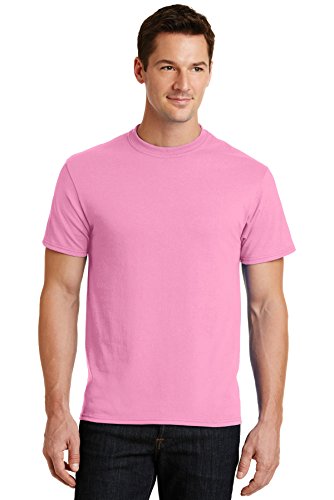 Port & Company Mens 50/50 Cotton/Poly T-Shirt PC55 -Candy Pink L