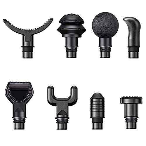 BURNNOVE 8 Têtes de Massage Remplaçables Accessoires de Pistolet de massage Musculaire Différentes Têtes de Massage des Tissus Profonds Conviennent au Massage du Corps Entier pour Soulager la Douleur Cover