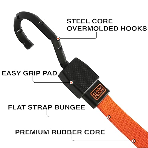 BLACK+DECKER 24" Flat Bungee Straps, 2-Pack - image 2