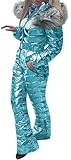 Aurgelmir Women Winter Onesies Ski Suit Fur Collar coat Ski Jumpsuit Snowsuit…
