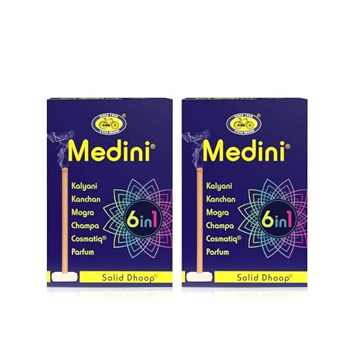 Cycle Pure Medini 6 in 1 Solid Dhoop – Charcoal-Free, Bambooless, Natural Fragrance – 60 Sticks with Free Holder Pack of 2