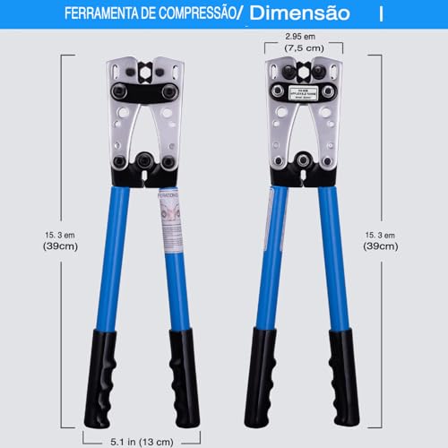 Alicate Crimpador Terminal Compressão De 6 Até 50mm Aço