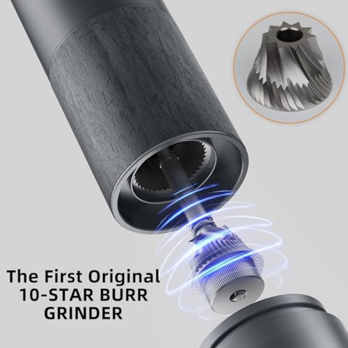 CERA+ Portable Burr Coffee Grinder Electric Espresso Grinderring Machine Suitable for Travel,Camping with Bag,Ideal Gifts for Birthday,Valentines Day, Blue - Image 3