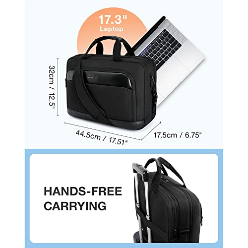 Bagsmart Laptop Bag 17.3 Inch, Laptop Briefcase For Men Women, Large Expandable Computer Bag For Business, Work, Travel (Black) #TOP4