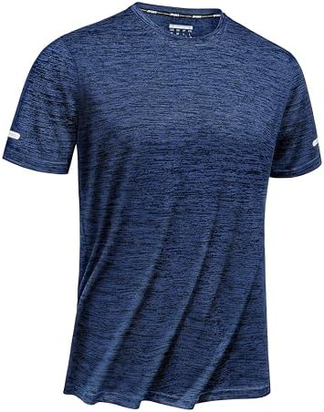 TACVASEN Sport Tshirts Herren Kurzarm Funktionsshirt Meliert Laufshirt