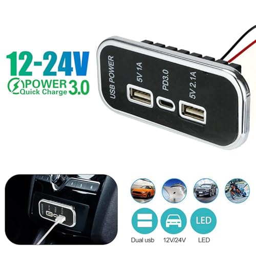 Cargador de coche PD3.0 doble USB que evita baterías vacías en tu moto o ATV 3