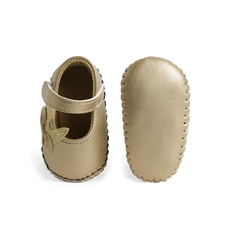 CHIU Buckled Closure Bellies With Bow For Baby Girl's 5 41cLVMojn6L