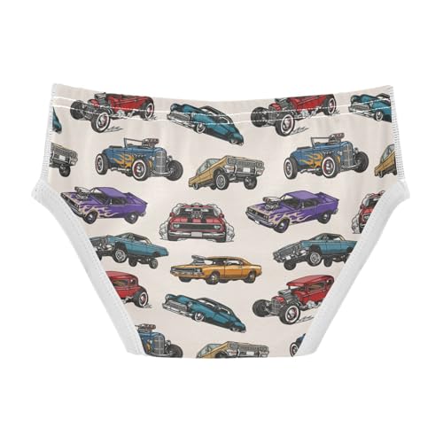 Cotton Little Boys Briefs Soft Retro Car Toddler Underwear2