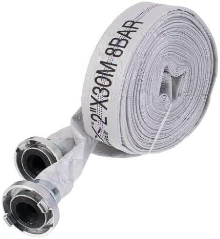 Fire Hose 2'' Diameter 2 inch 30m Meters 98 ft Long Water Hose Pressure 116 PSI