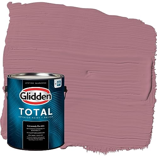 Glidden Total Interior Wall Paint & Primer All-in-One, Mauve Madness/Purple, Eggshell, 1 Gallon