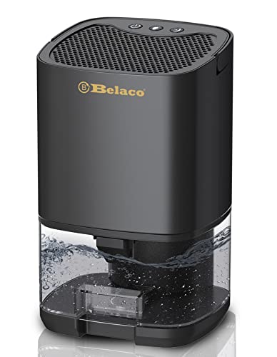 Belaco Dehumidifier 1000ml Portable Air Dehumidifier for Damp Mould Moisture in Home Bedroom Kitchen Caravan Office Garage Basement Bathroom Wardrobe