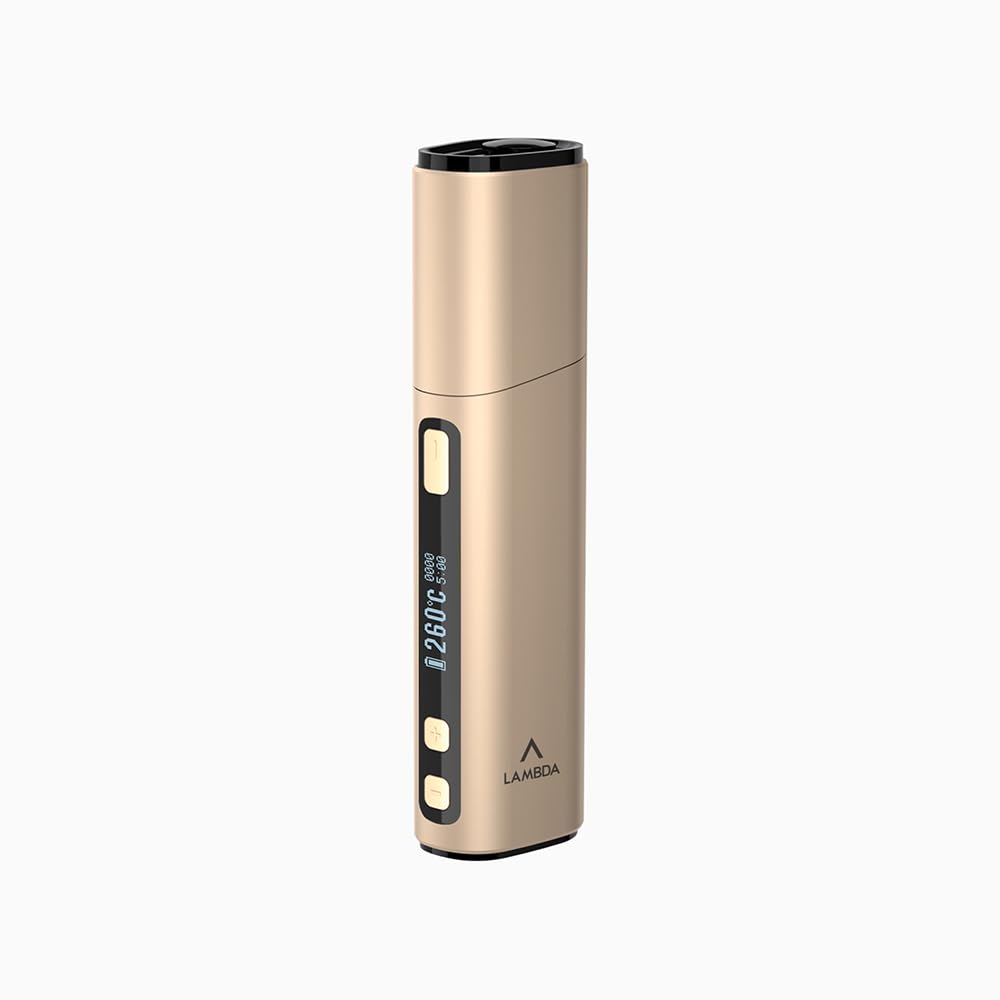 LAMBDA Dual Heat Not Burn Device 3200 mAh OLED Display Einstellbare Temperatur Heizung Gold