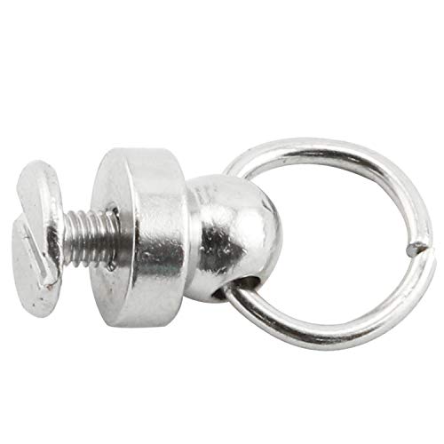 Youliang 10 Sets Pure Brass Pull Ring Pacifier Shaped Rivets With Screw In Suit Rivets Fasteners For Cell Phone Shell Accessories Silver #TOP1