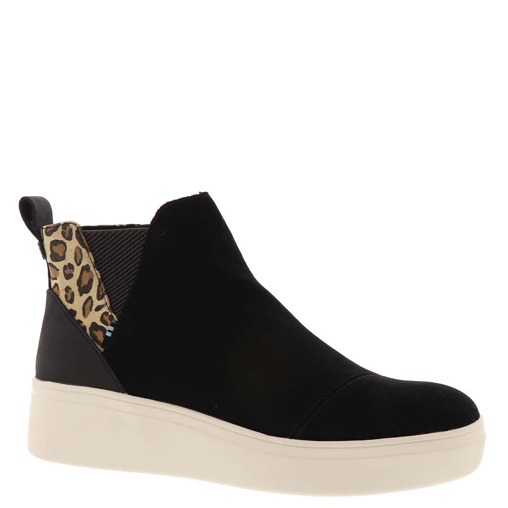 TOMSWomens Jamie Leopard Sneakers Shoes Casual - Black