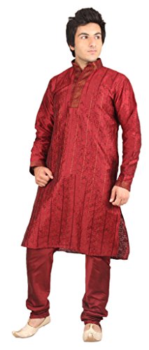 Kurta Pyjama pour homme en jacquard fini les vêtements de fête inconfortables