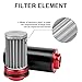 Luney 100 Micron Inline Fuel Filter, Oil Fuel Filter Kit, Automotive Replacement Fuel Filters with 6AN 8AN 10AN Adapter and 50MM Universal Mounting Bracket
