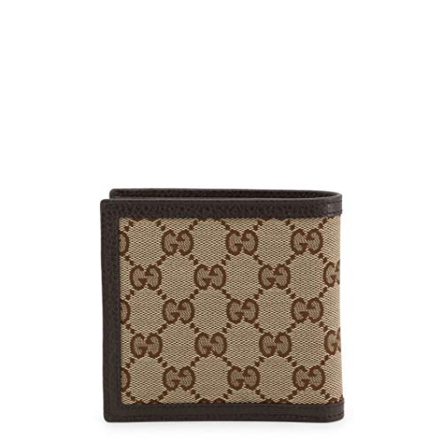 Gucci Mens Dollar Calf Original Beige/Brown Gg Canvas Bifold Coin Wallet 150413 #TOP1