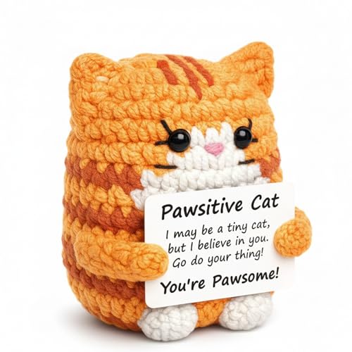 CZFSWT Emotional Support Cat, Crochet Cat, Positive Crochet Animals Suitable