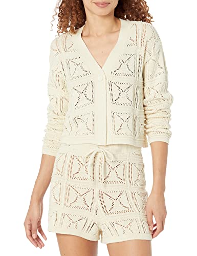 The Drop Women's Lee Crochet Cardigan, Birch, S #TOP23