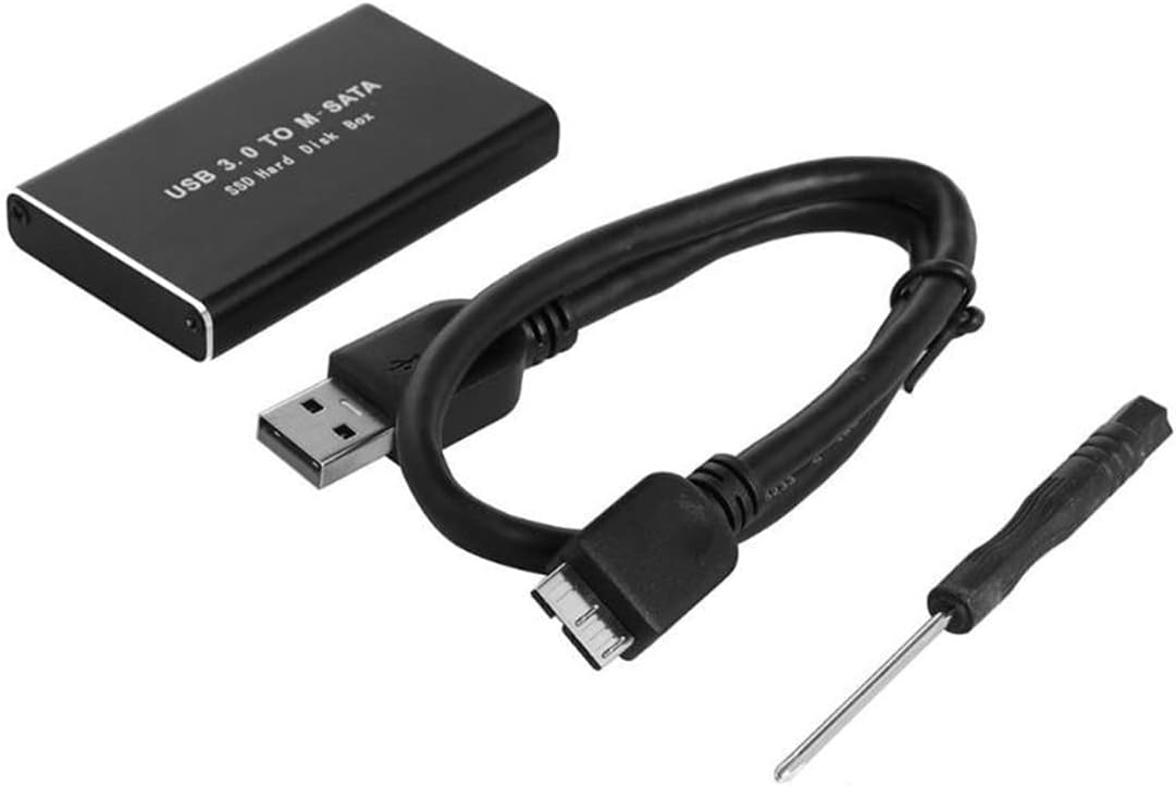 KALEA MSATA Naar USB 3.0-behuizing – Aluminium – Voor 30mm & 50mm MSATA SSD’s – Plug & Play – Geen Snoer Nodig