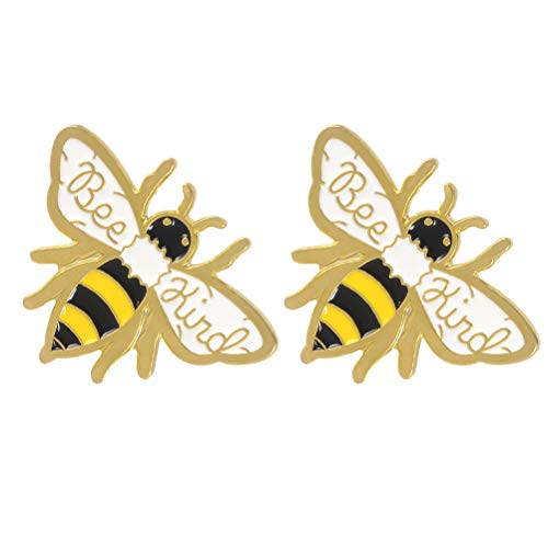 PRETYZOOM 2 peças adoráveis broches em forma de abelha, grampos de seio, acessórios de decoração de