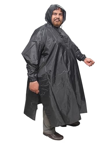 Unisex Poncho for rainy season, light weight reusable, packable and sturdy Raincoat Poncho