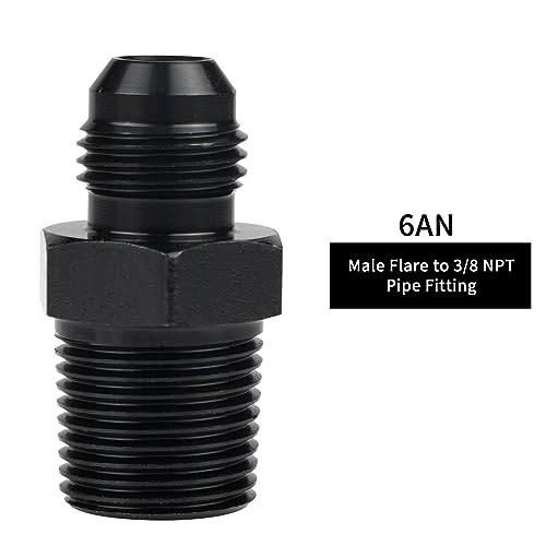X569 AN Adapter Fitting X569 -6AN 90 Degree Flare Fitting, Female To Male Union In Black Evil Energy 6an Fittings