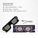 Doraubia TEZERO Led Light up Glasses USB 11 Animations Rechargeable Wireless with Flashing LED Display Unisex Glowing Luminous Glasses for Christmas Party Bars Rave Festival Dance Shows (White)