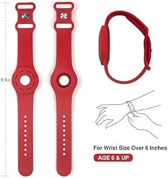 AUANS Kids Wristband Compatible with Airtag, Silicone Watch Band  