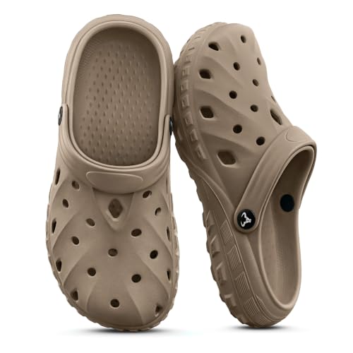 Image of KEMISANT Cushioned Clogs Mules for Men Garden Beach Water Fun-Lightweight | EVA Cushioned Footbed| Arch Support | Slip-resistant | Unisex