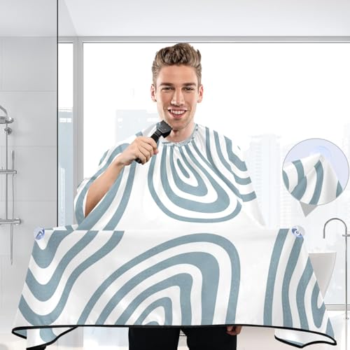 Capa de barbero impermeable para hombre con cierre ajustable miniatura 6