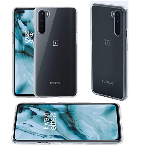 Image of Combo Soft Clear TPU Back Case Cover with Hammer Proof Impossible Film Screen Protector [Not a Tempered Glass] Screen Guard for OnePlus Nord