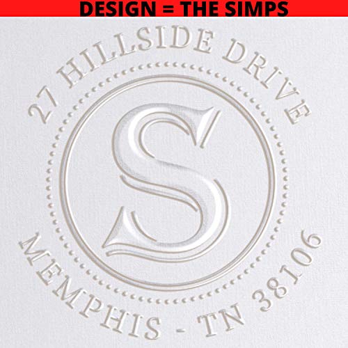 Monogram Address Embosser Seal Stamp Personalized Custom Monogram Address Embosser Stamp Wedding Embosser - Thumbnail 7