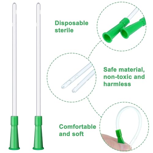Image of Nuanchu PVC Replacement Tubings Supplies Tubes Kit Clear Replacements Hose with Flexible Rounded End for Smooth Insert(16fr,200 Pieces)
