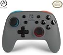 PowerA Nano Enhanced Wireless Controller for Nintendo Switch - Grey-Neon, Works with Nintendo Switch Lite, Bluetooth Controller, Gamepad, Compact, Smaller, Rechargeable, Portable - Nintendo Switch