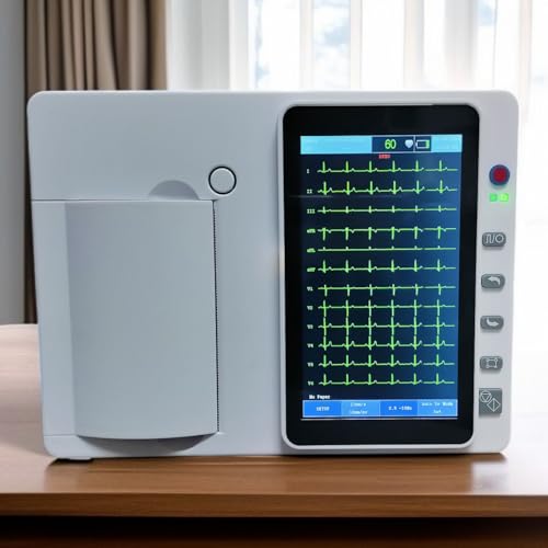 Image of Touch Screen ECG Machine 3 Channel | Advanced Electrocardiogram (EKG) Monitor for All Ages | Suitable for Hospital, Clinics, Nursing Home | (1 Year Warranty)
