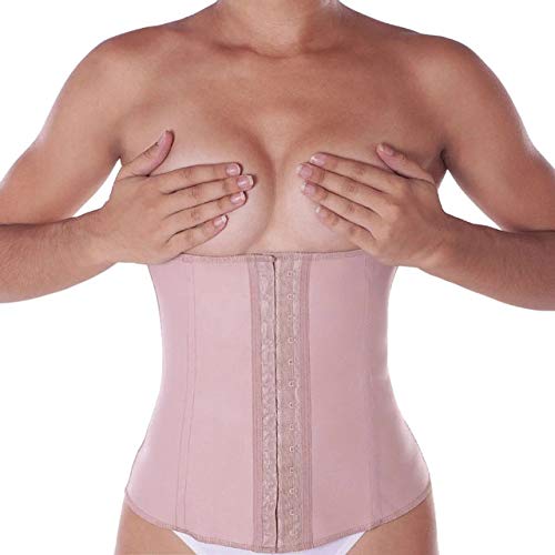 Cinta Modeladora Emborrachada Feminina Body Shaper (Creme, GG)