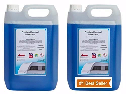 We Can Source It Ltd – 10L Portable Fluid Toilet Cleaner – Highly Concentrated Blue Chemical Cleaner for Caravan, Camping Toilet – Long Lasting Fresh Scent, Easy Use and Efficient Cleaning - Pack of 2