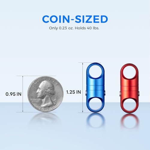 Image of FEGVE Magnetic Quick Release Keychain - One-Hand Detachable Magnet Connector with Secure Lock for Valet & EDC Use