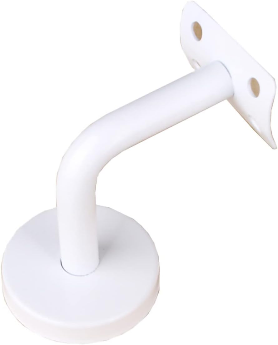 Handrails for Outdoor Steps Brackets, Black Handrail Brackets, Solid Cast Iron Railing Bracket, Stair Connecting Pieces, Stairway Hardware (Color : White, Size : 60x60mm)