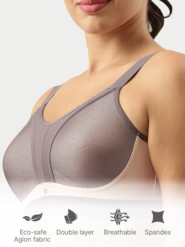 Image of Enamor Innovations Y-Panel Bounce Control, Agion Scent Protect, Women's Sports Bra - High-Impact, Padded, Wirefree, Full Coverage - SB25