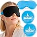 Arctic Flex Cold Eye Mask - Gel Ice Pack for Cool Sleeping, Dry Night Treatment - Reusable Hot Spa Therapy for Sleep, Skin Puffiness, Migraine, Soothing Headache - Soft Cooling Heating Compress Cover