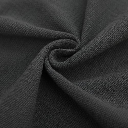 2025 Long 100% Linen Cardigan Women’s V-Neck Side Slit Drop Shoulder Loose Duster Coat Spring Outerwear Dark Gray4